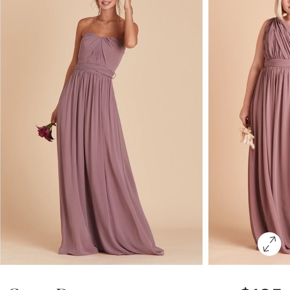 Birdy Grey Strapless Dark Mauve Dress
